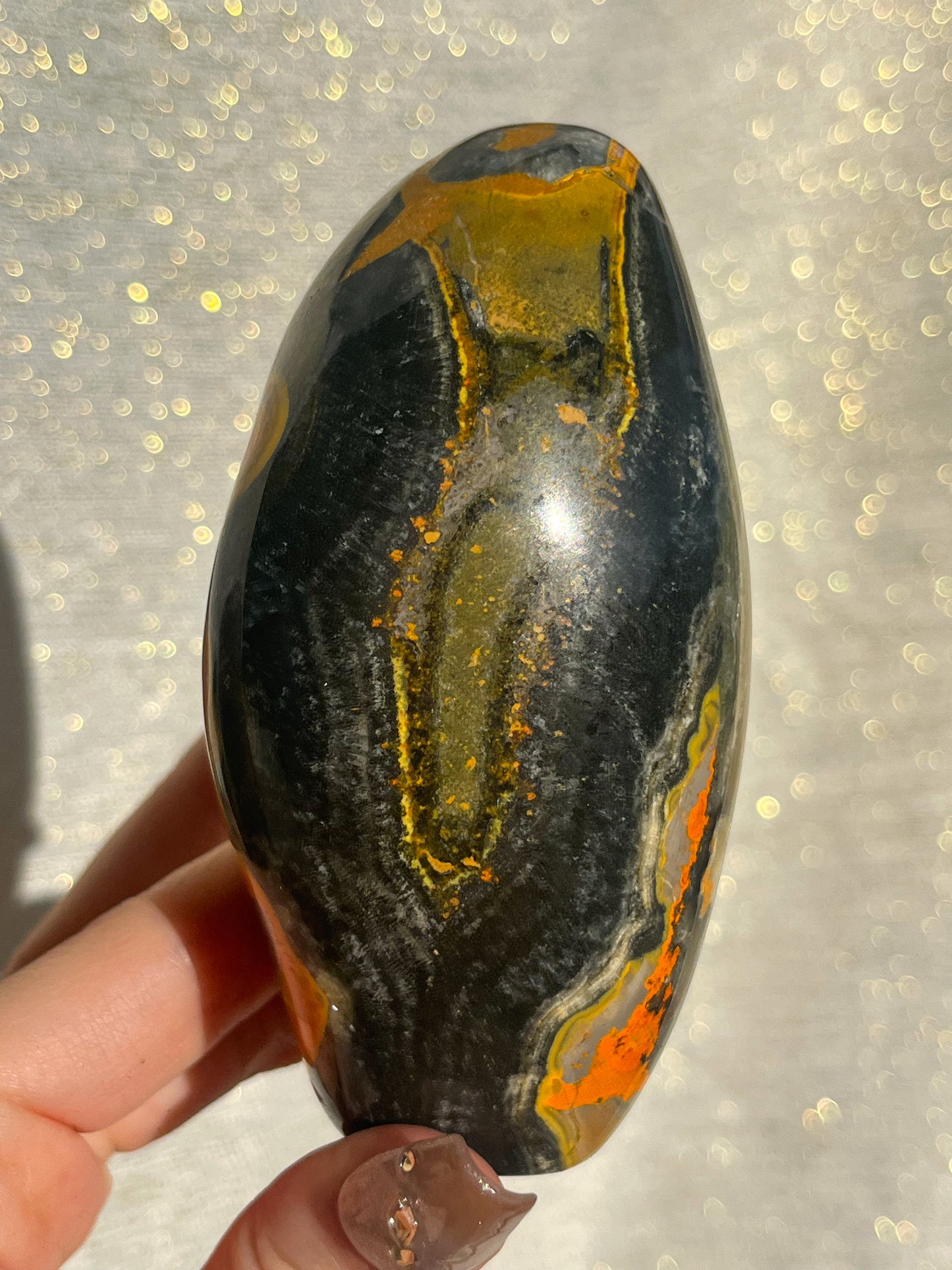 New Stock Orbicular Bumblebee Jasper Freeform #2