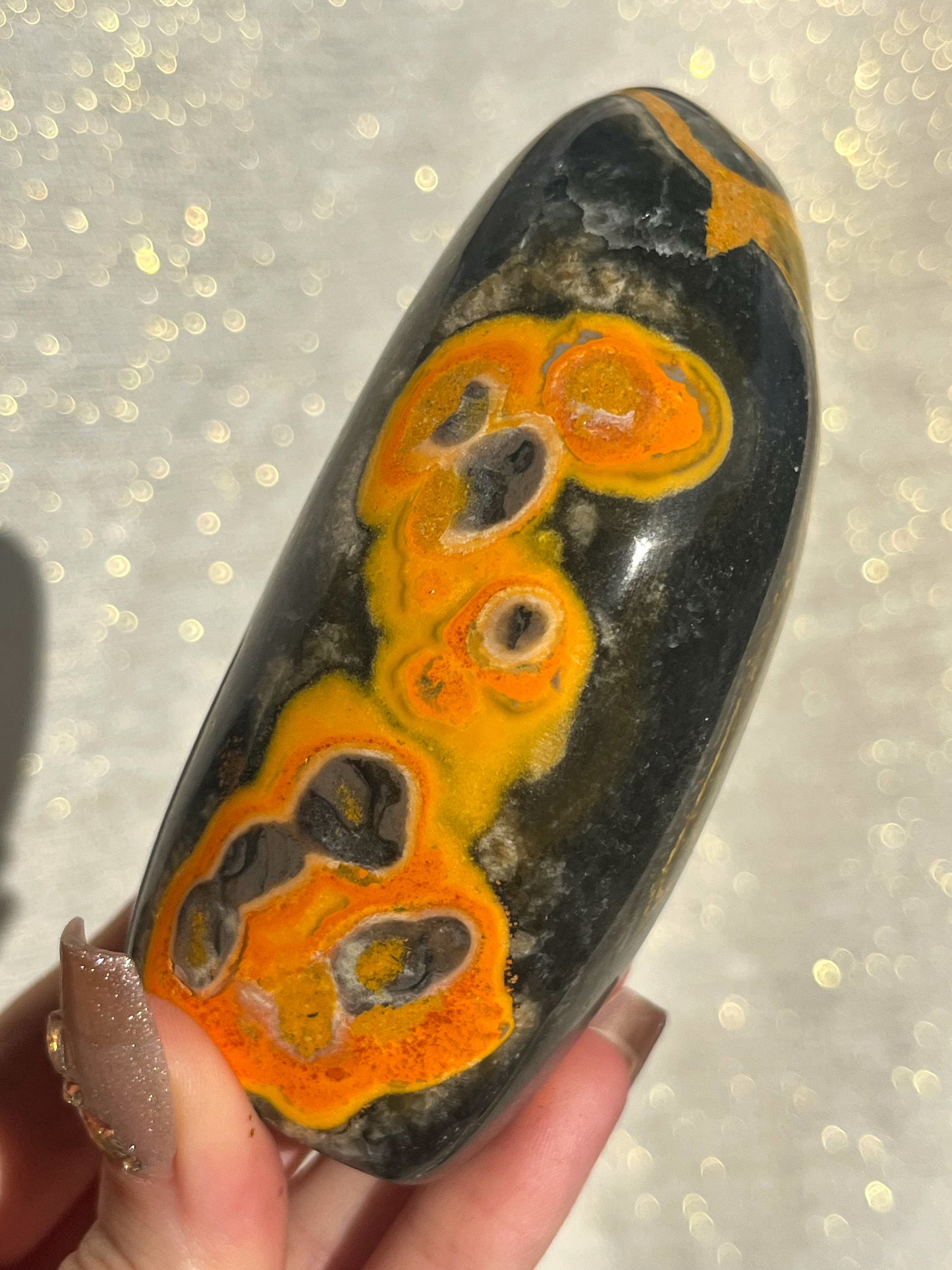 New Stock Orbicular Bumblebee Jasper Freeform #2