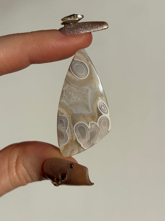 Old Stock Orbicular Nebula Agate Cabochon A (Mined 2023)