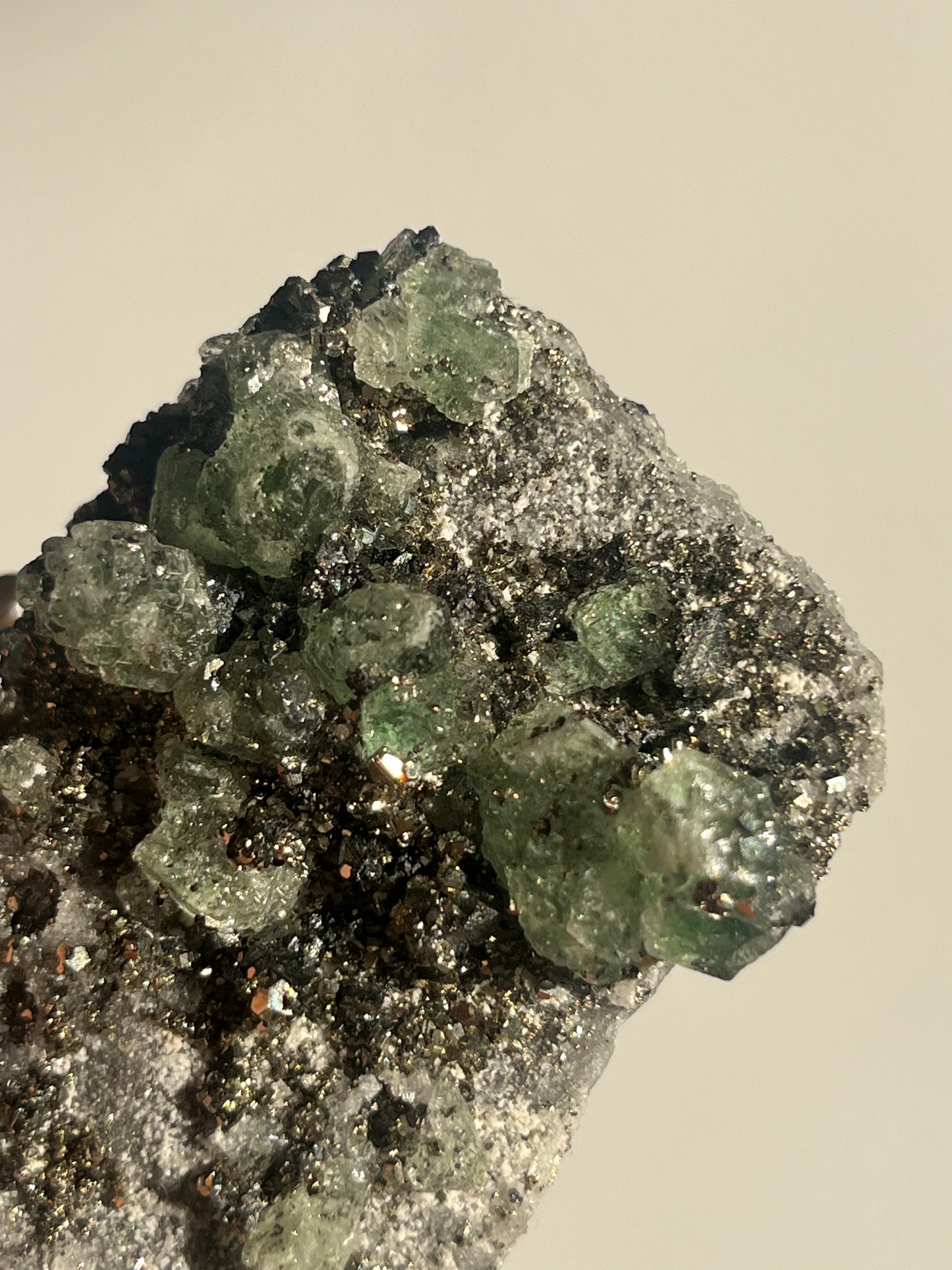 Peruvian Green Fluorite and Pyrite Specimen B