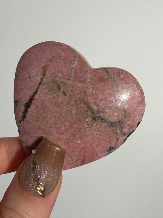 Indonesian Rhodonite and Manganese Included Heart G