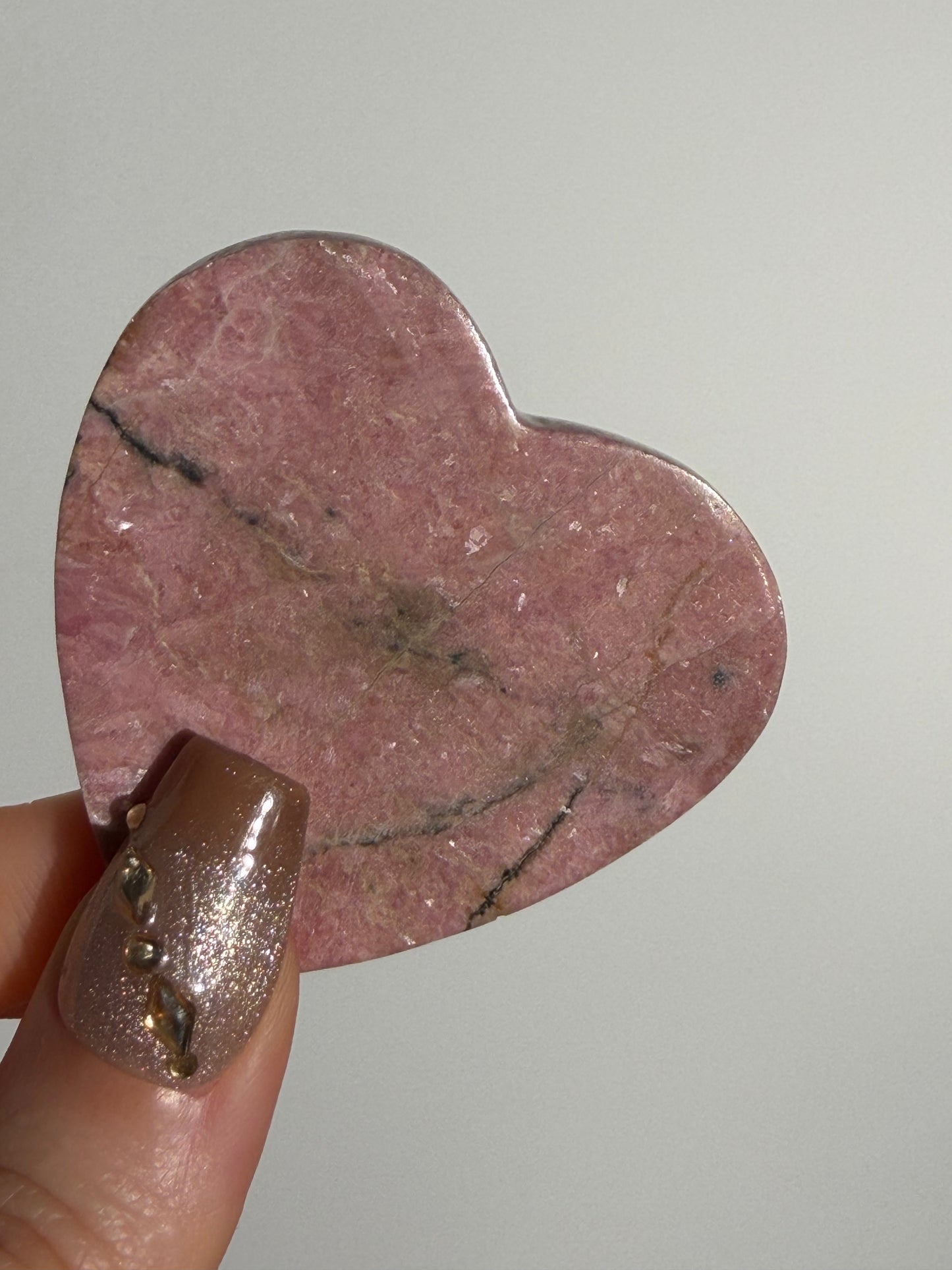 Indonesian Rhodonite and Manganese Included Heart G