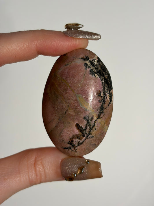 Indonesian Rhodonite and Manganese Included Palmstone A