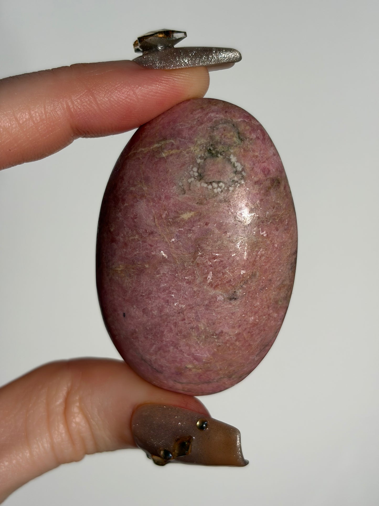 Indonesian Rhodonite and Manganese Included Palmstone B