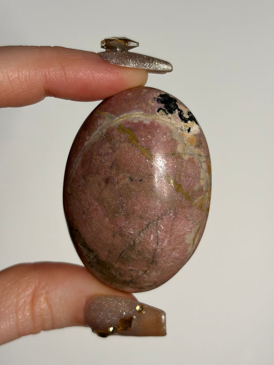 Indonesian Rhodonite and Manganese Included Palmstone C