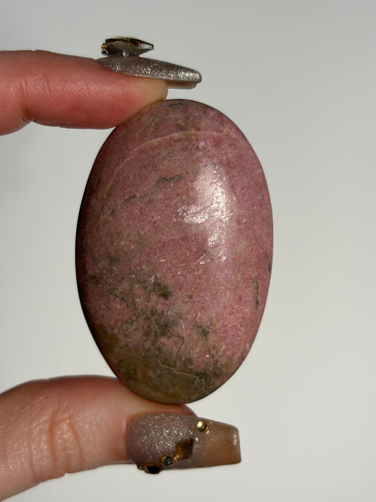 Indonesian Rhodonite and Manganese Included Palmstone D