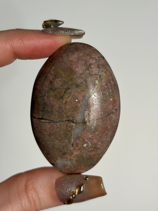 Indonesian Rhodonite and Manganese Included Palmstone G