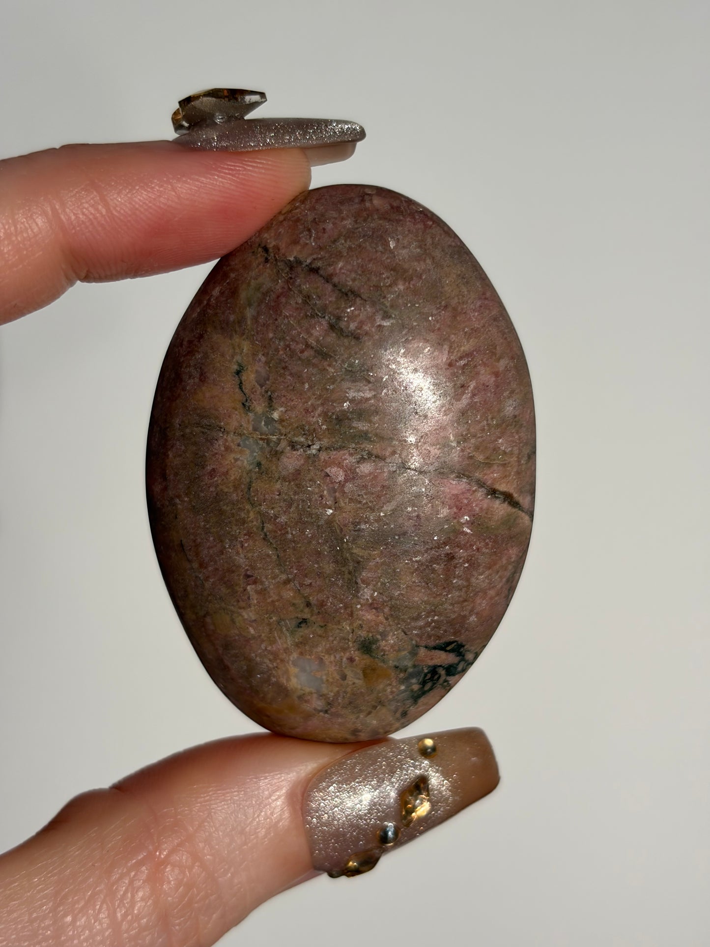 Indonesian Rhodonite and Manganese Included Palmstone G