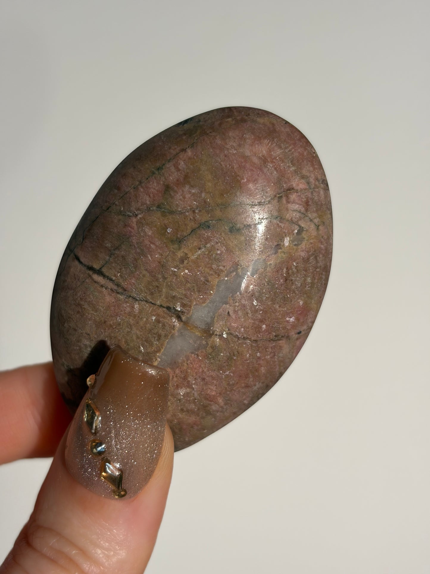 Indonesian Rhodonite and Manganese Included Palmstone G