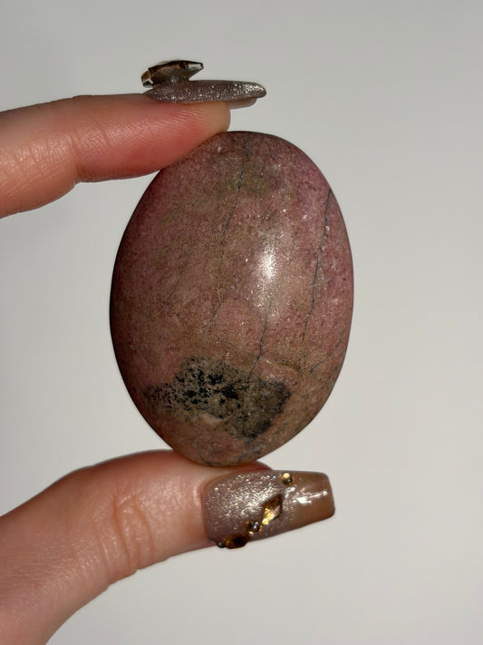 Indonesian Rhodonite and Manganese Included Palmstone I