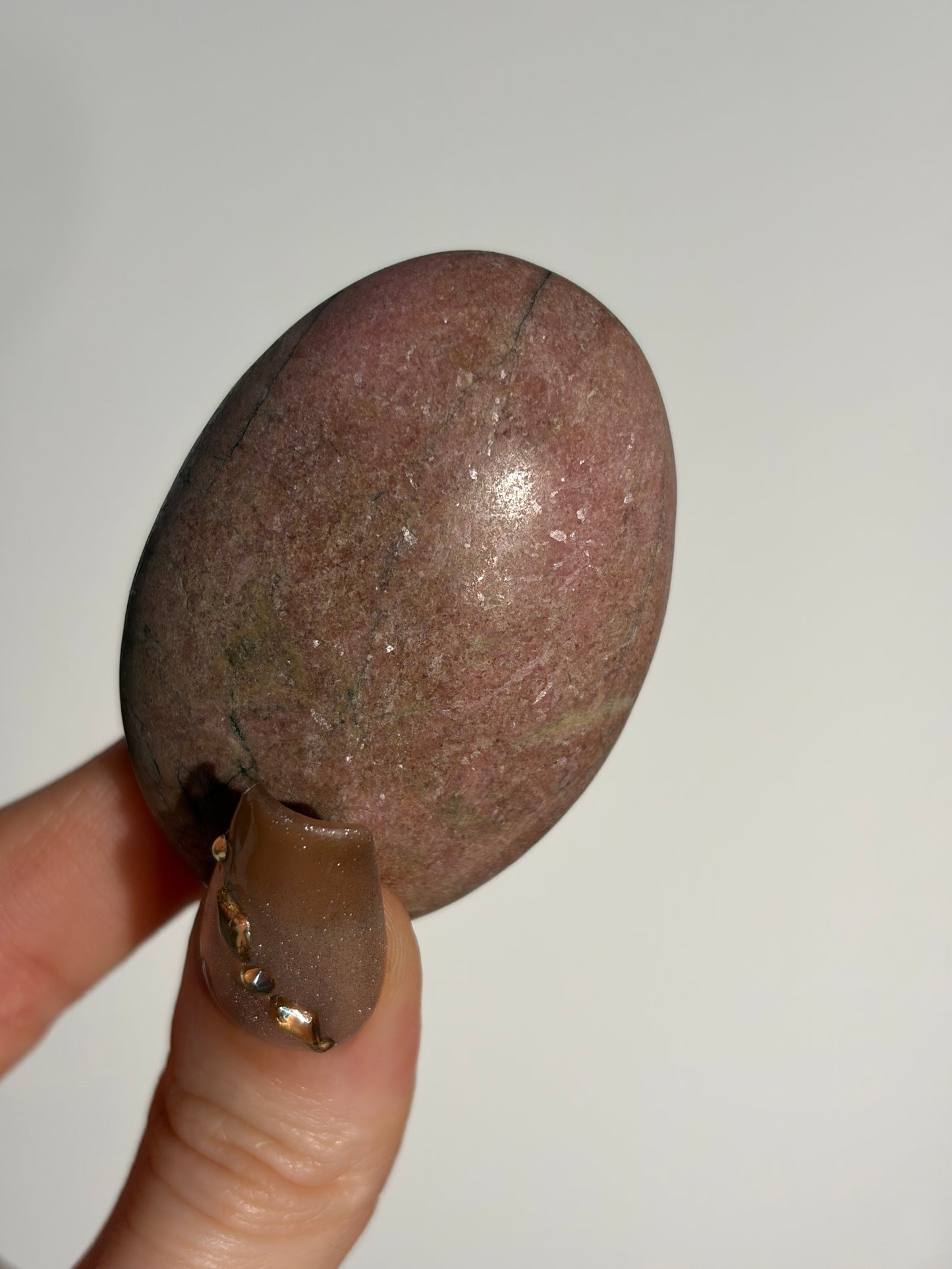 Indonesian Rhodonite and Manganese Included Palmstone I