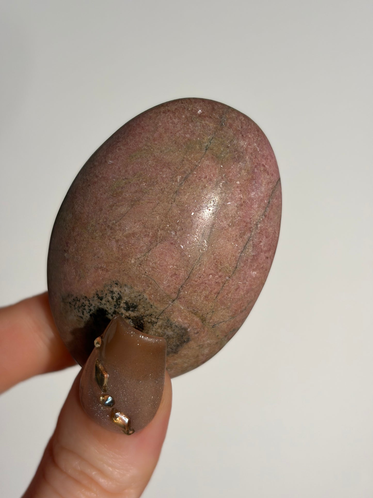 Indonesian Rhodonite and Manganese Included Palmstone I