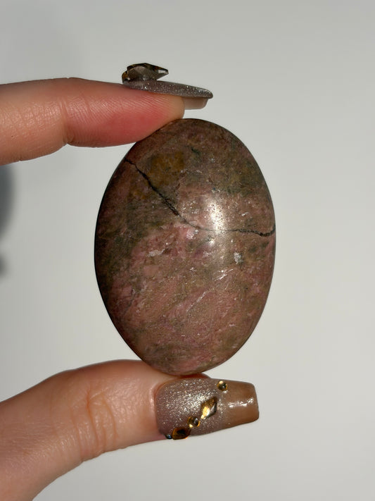 Indonesian Rhodonite and Manganese Included Palmstone M
