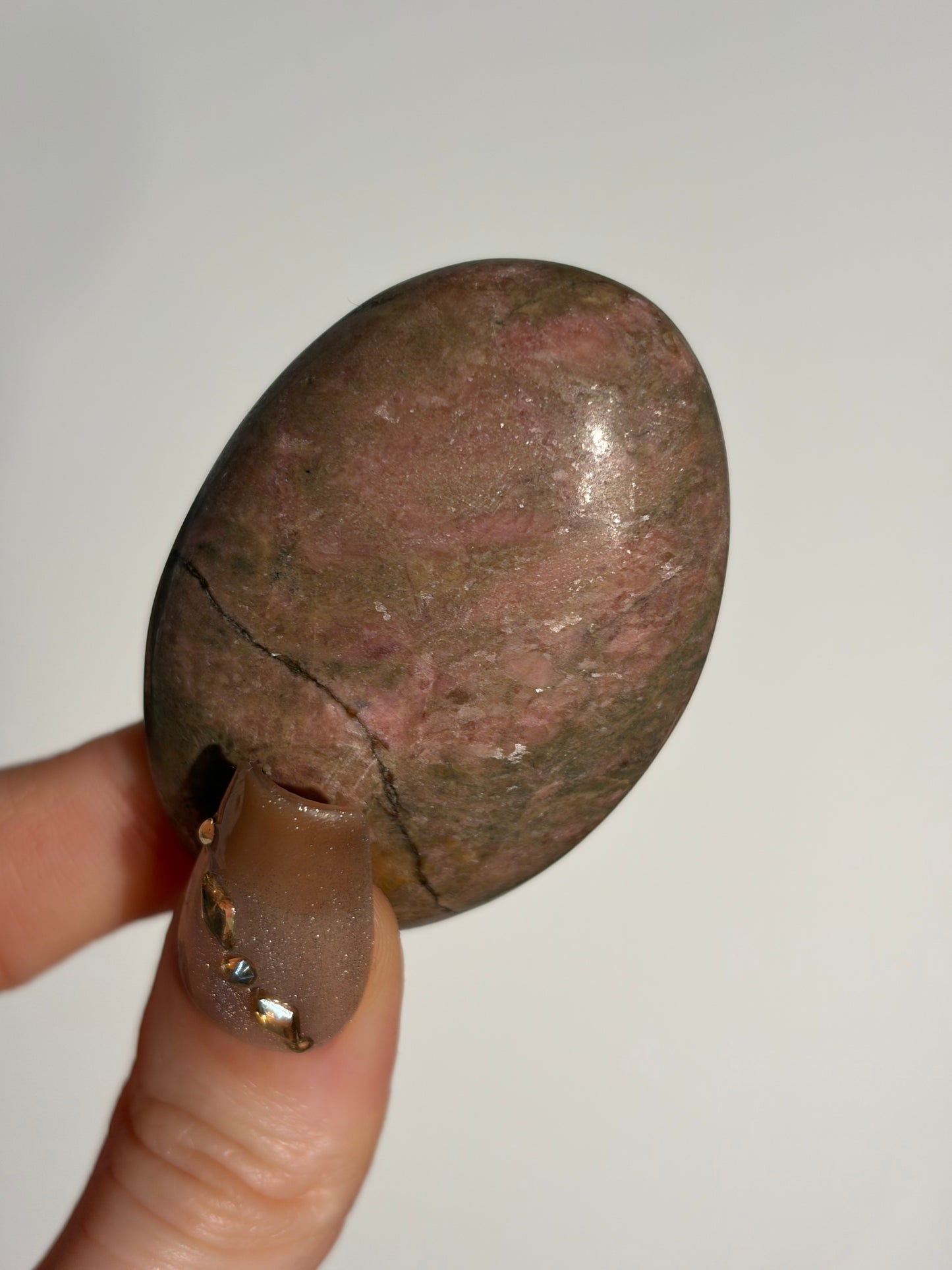 Indonesian Rhodonite and Manganese Included Palmstone M