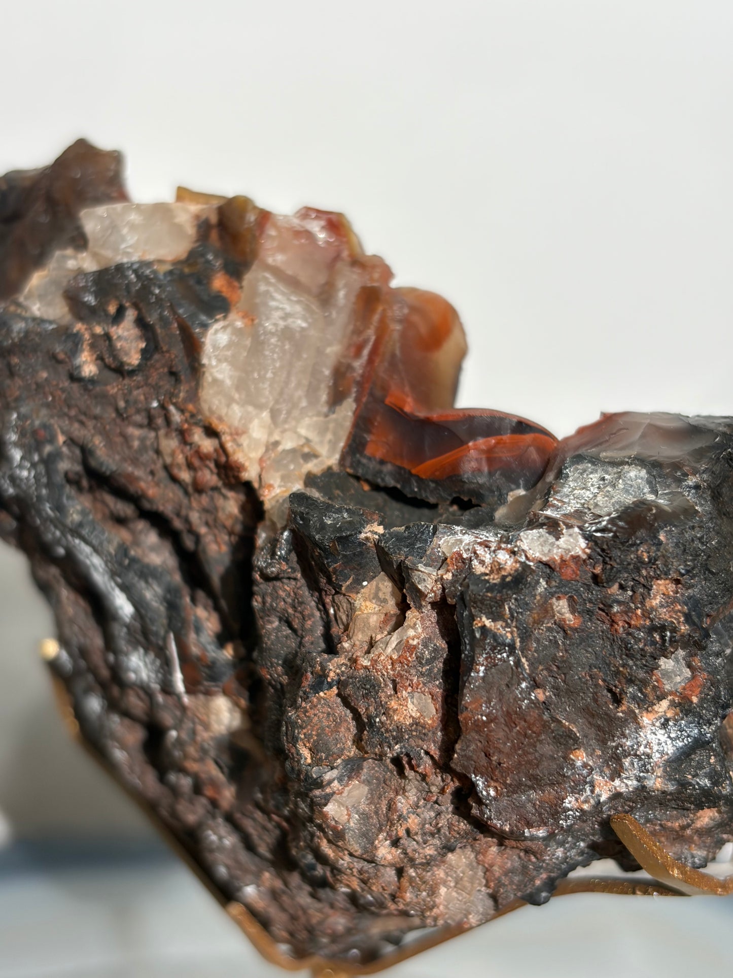 "Orsen" Red Fox Agate on Custom Display Stand E