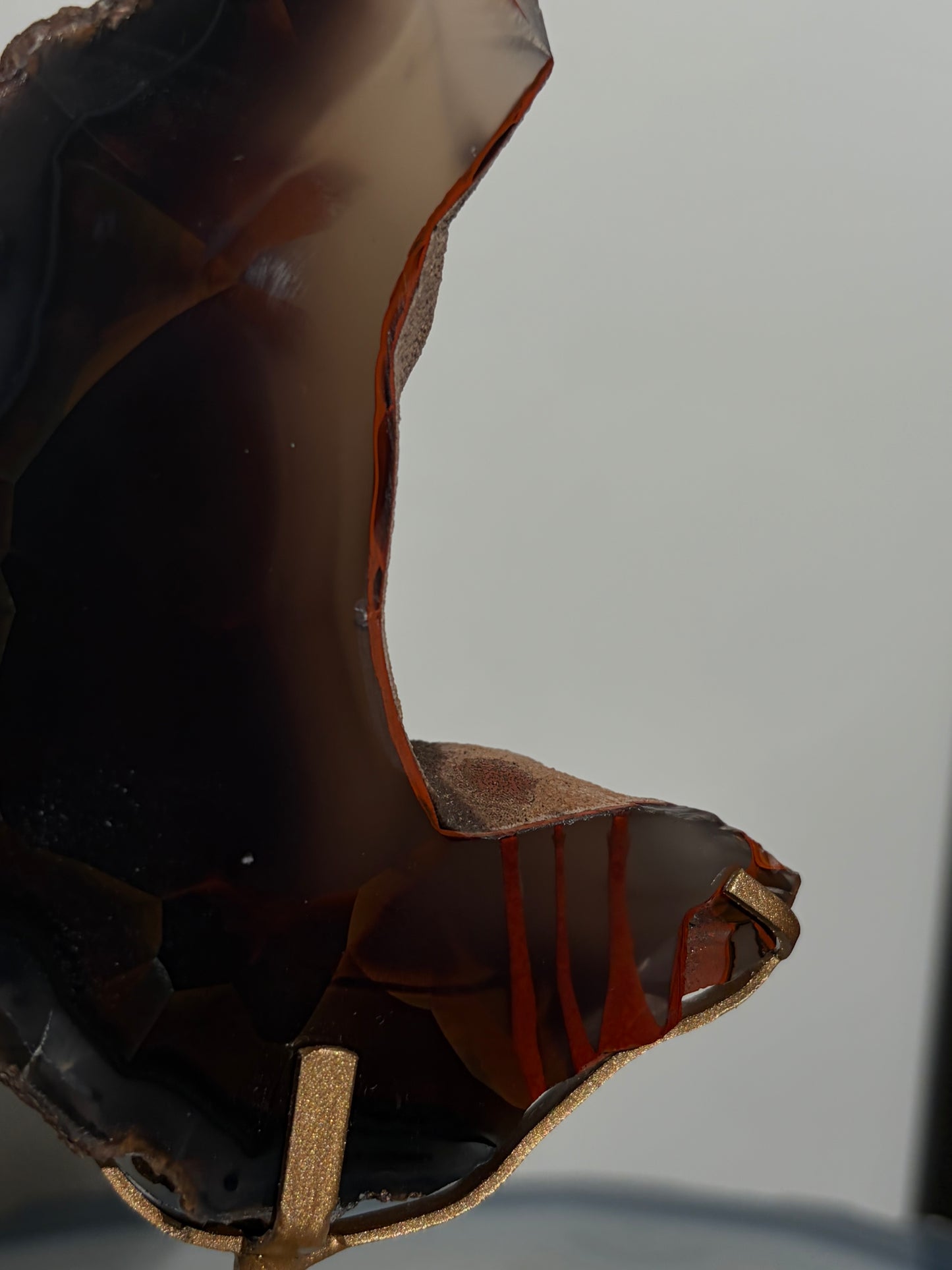 "Aurelle" Red Fox Agate on Custom Display Stand L