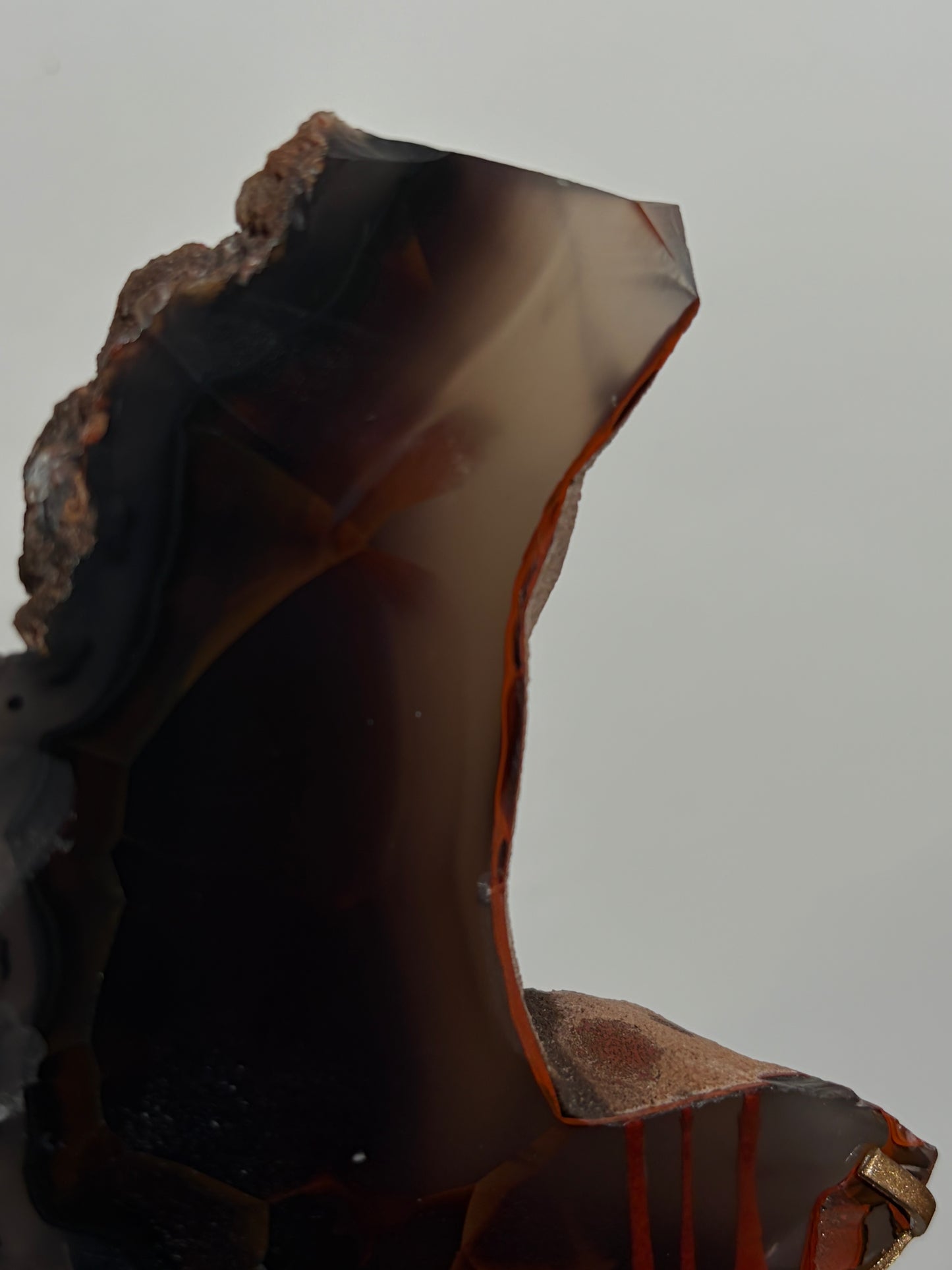 "Aurelle" Red Fox Agate on Custom Display Stand L