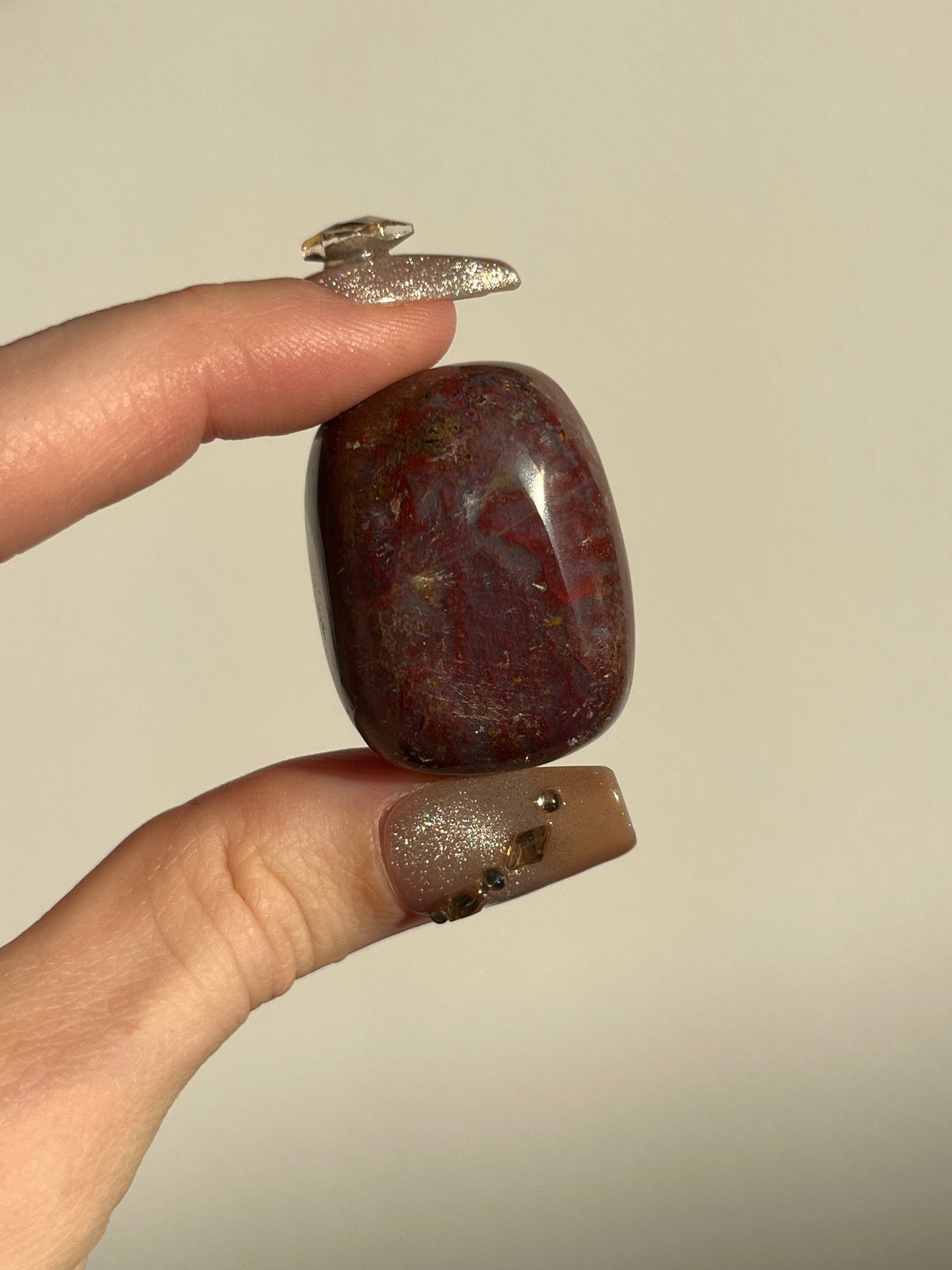 Red Moss Agate Tumbled Stone