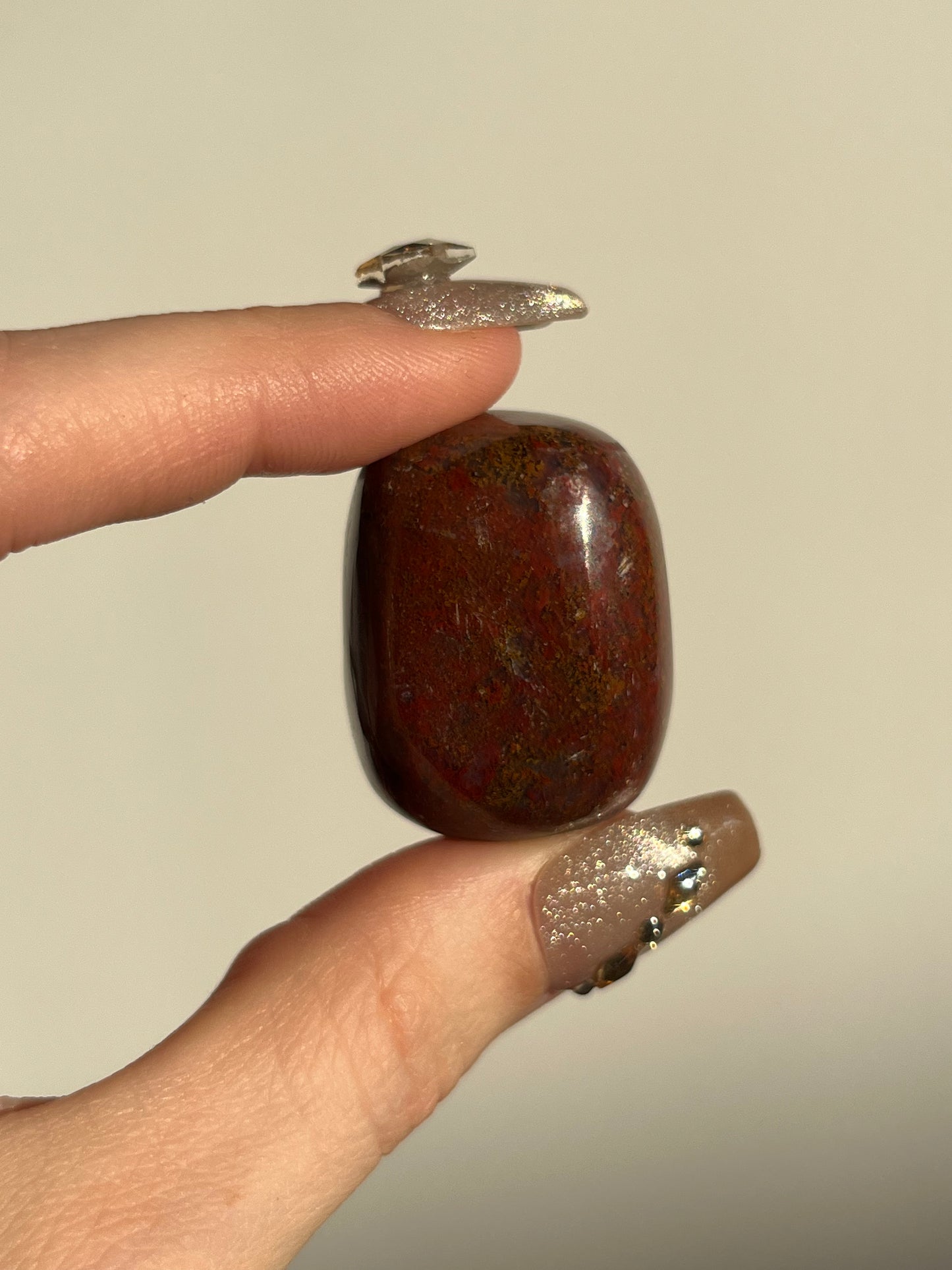 Red Moss Agate Tumbled Stone