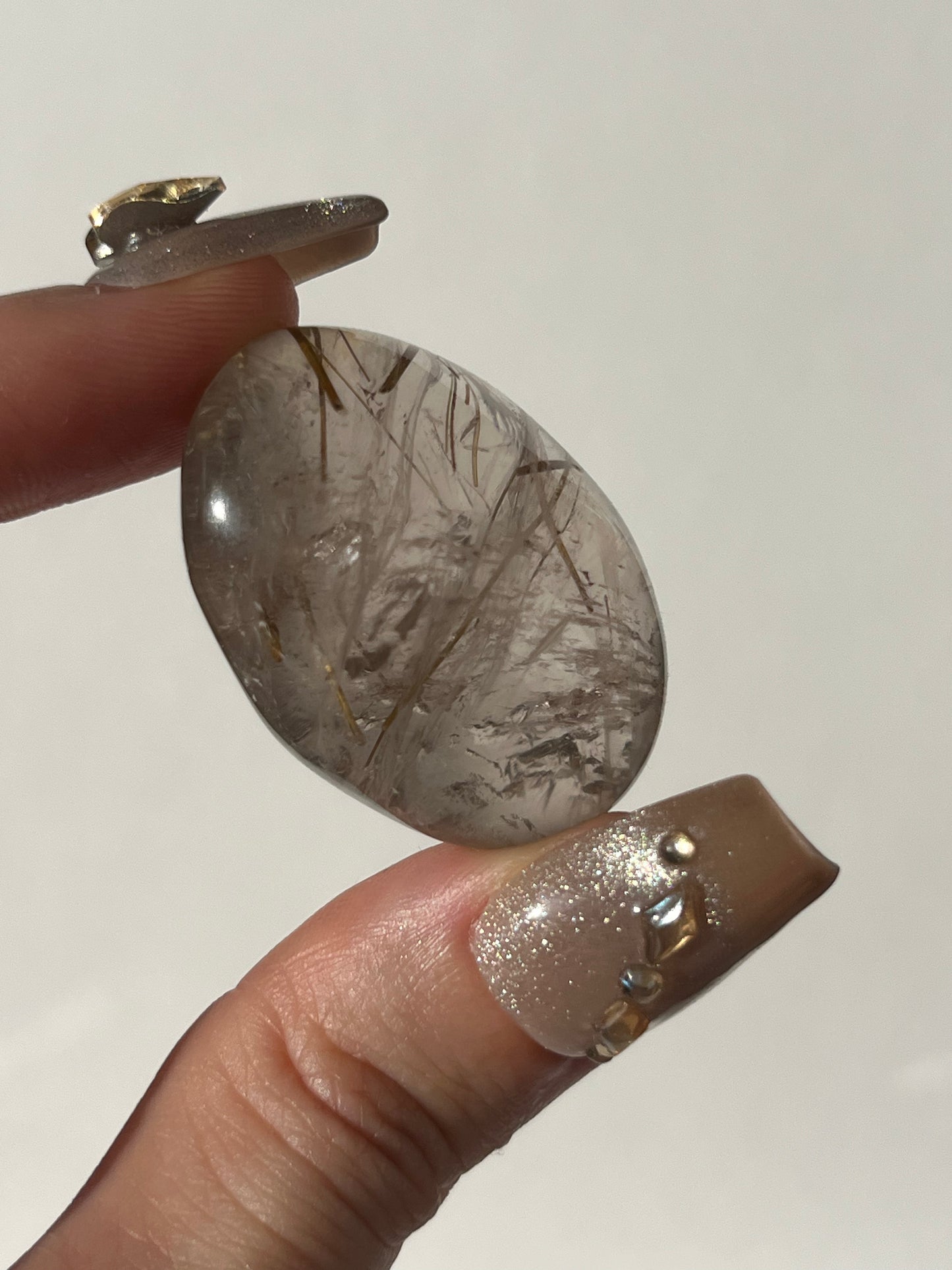 Rutilated Quartz Lens Carving B