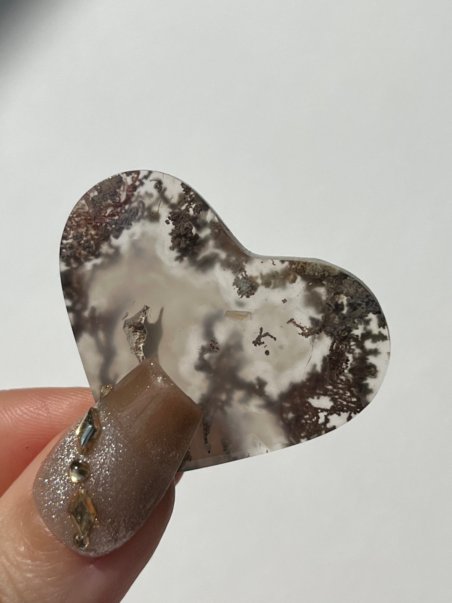 Scenic Moss Agate Heart C