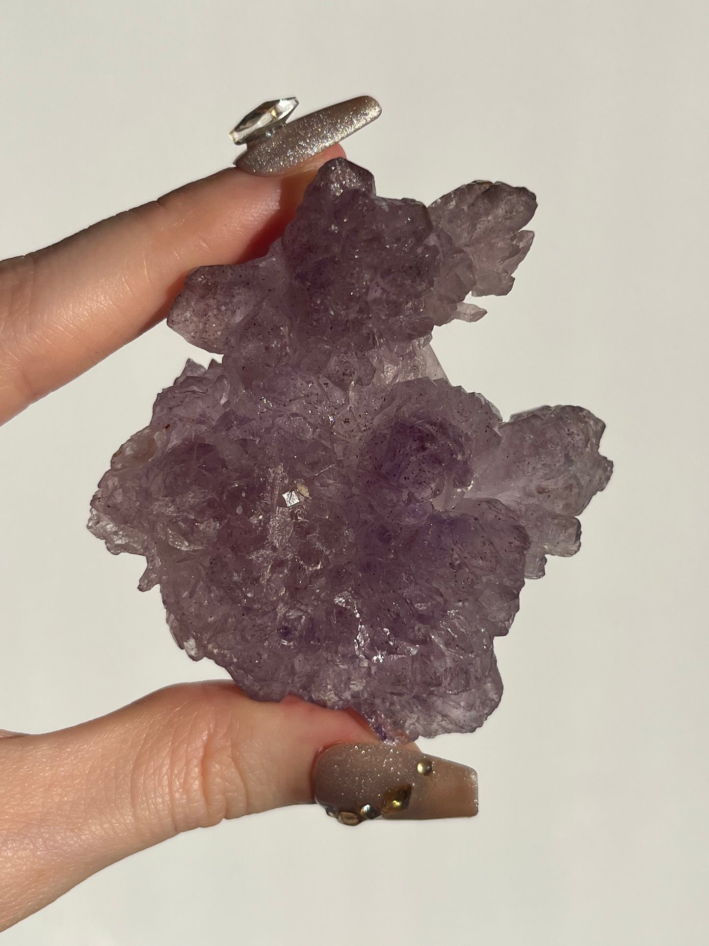 Sceptre Amethyst Flower Formation with Calcite Specimen B