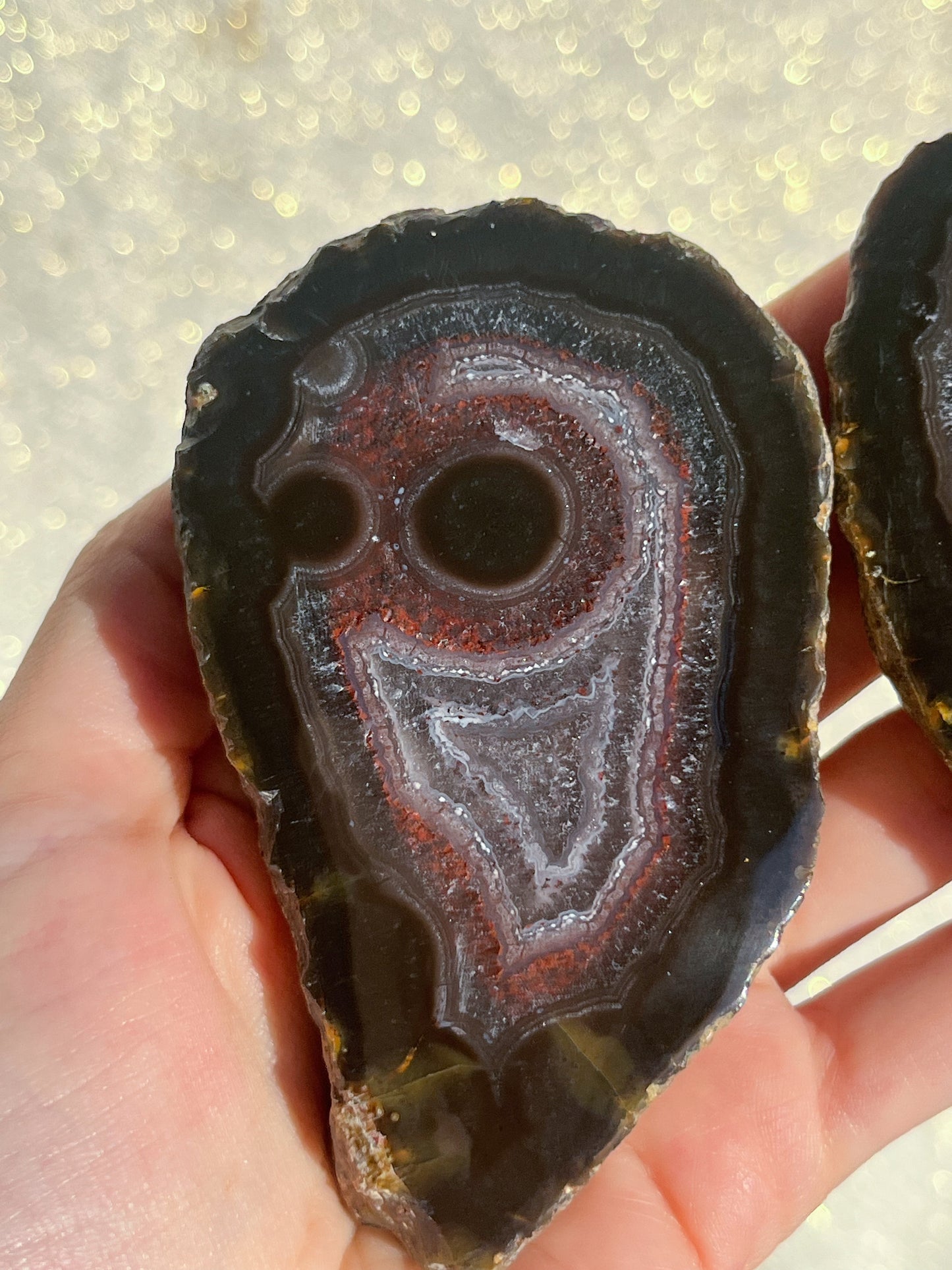 Smiling Indonesian Agate Pair #4