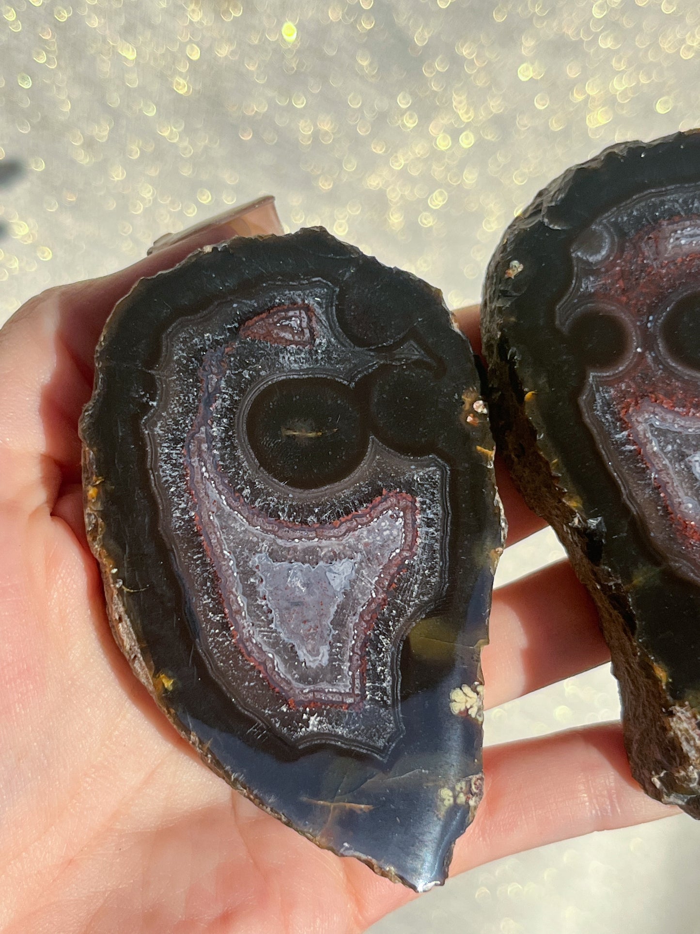 Smiling Indonesian Agate Pair #4