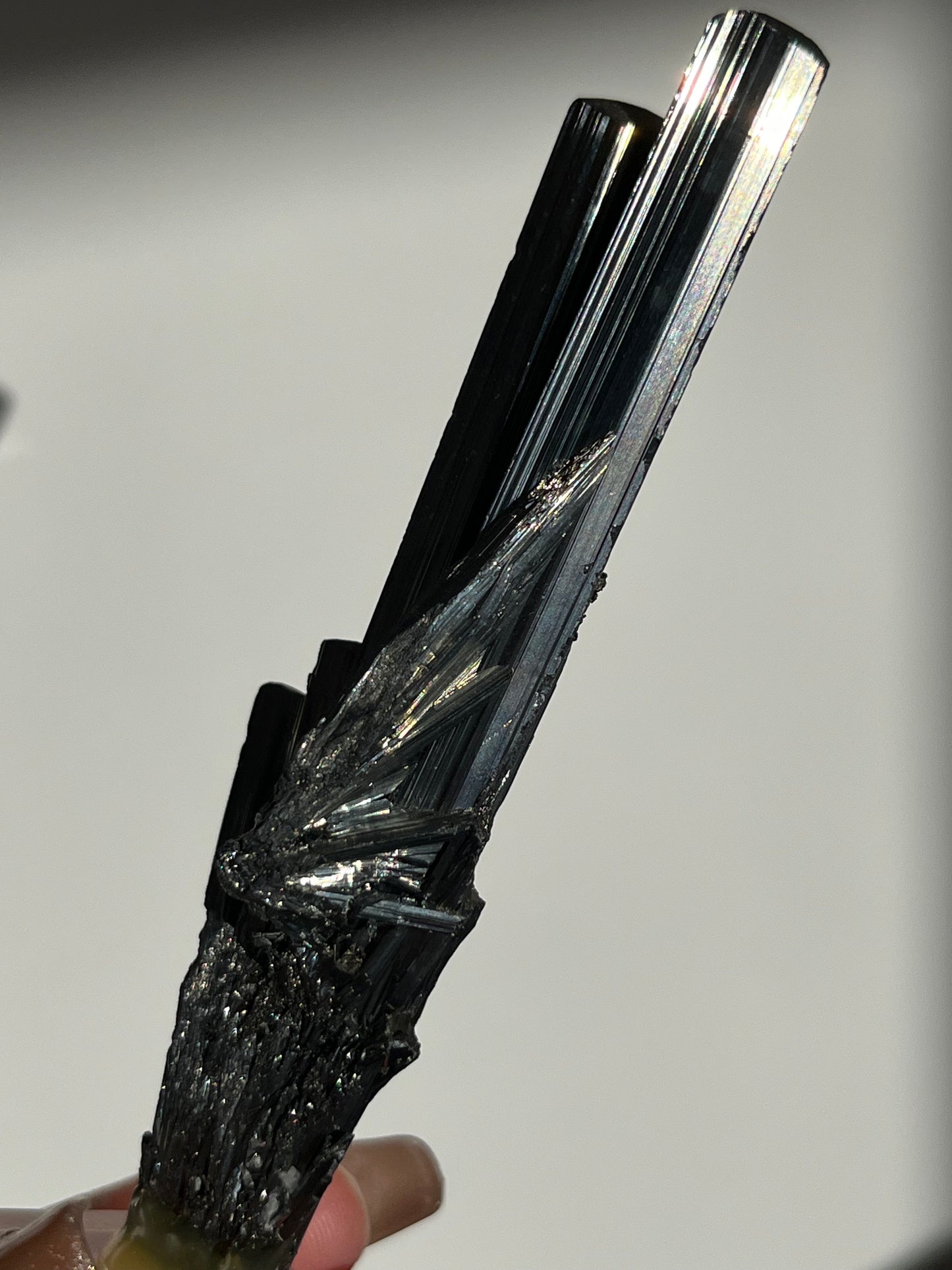 Twinned Stibnite Specimen (Perfectly Imperfect Termination Damage) ex. Lou & Diana Conti Collection