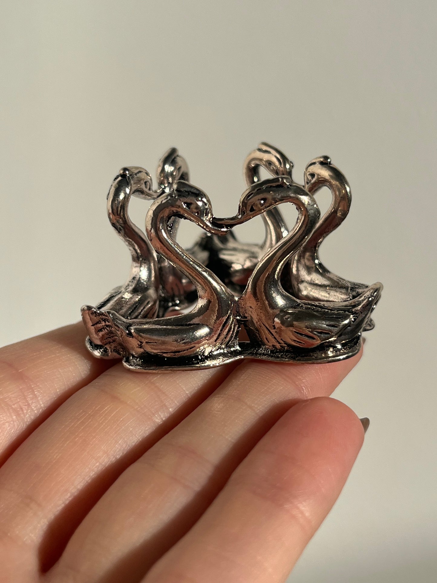 "Swan Lake" Silver Sphere Stand