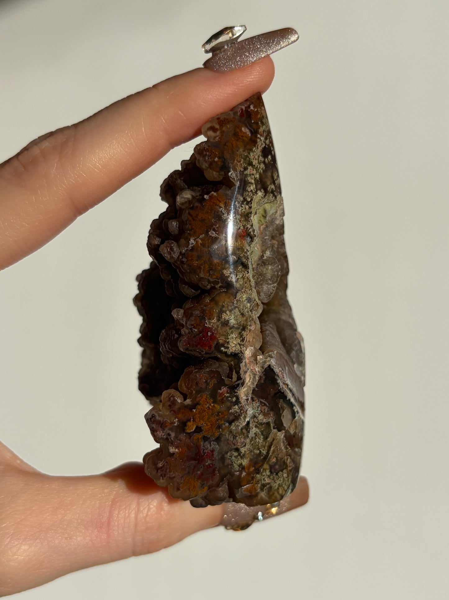 “Mossy Cathedral” Tembaga Moss in Chalcedony Botryoidal Freeform D