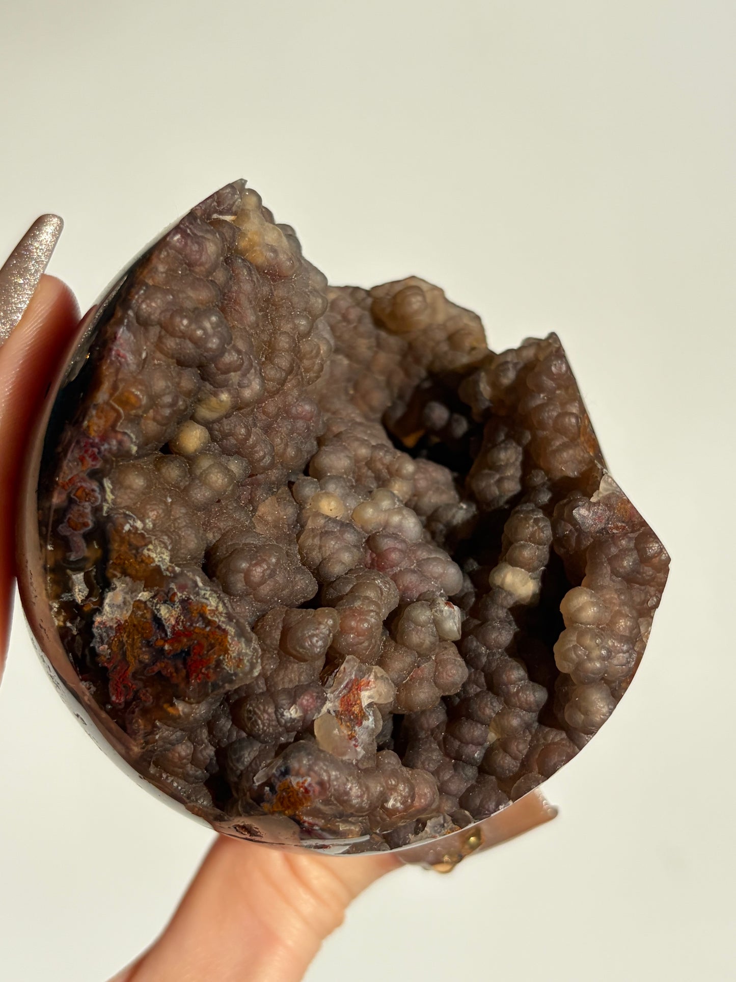 “Moss-bound World” Tembaga Moss in Botryoidal Chalcedony Sphere A