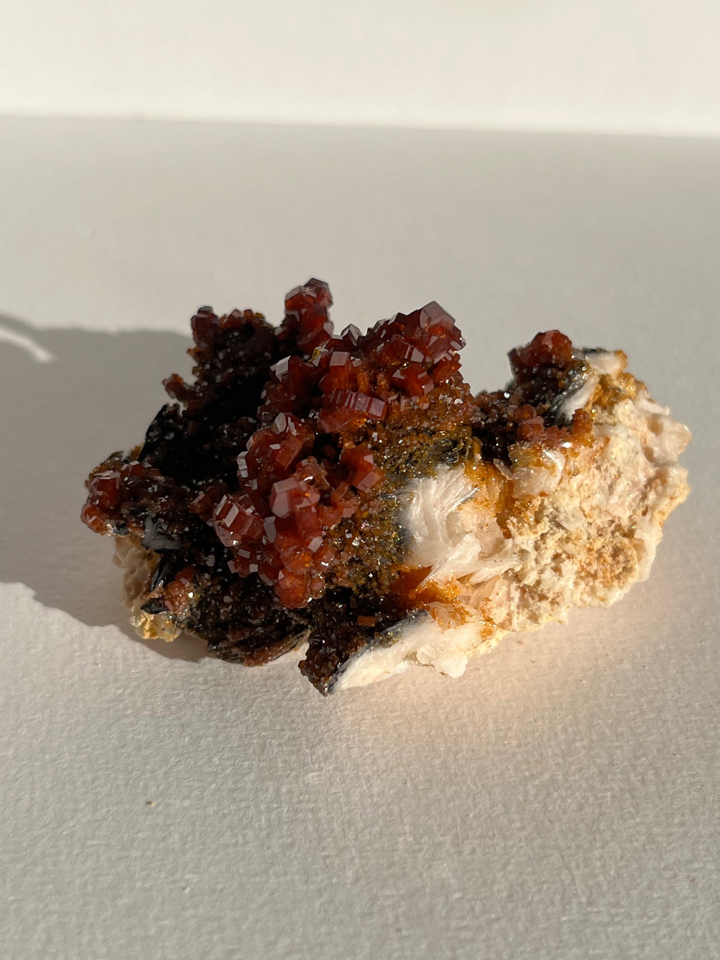 Vanadinite on Barite Specimen F
