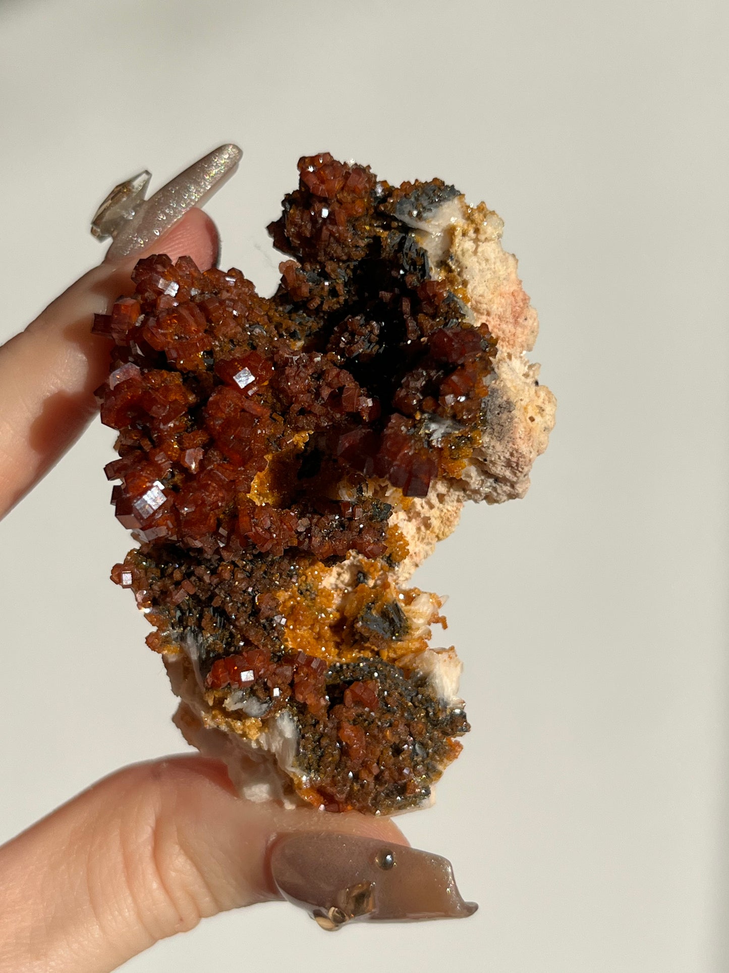 Vanadinite on Barite Specimen F