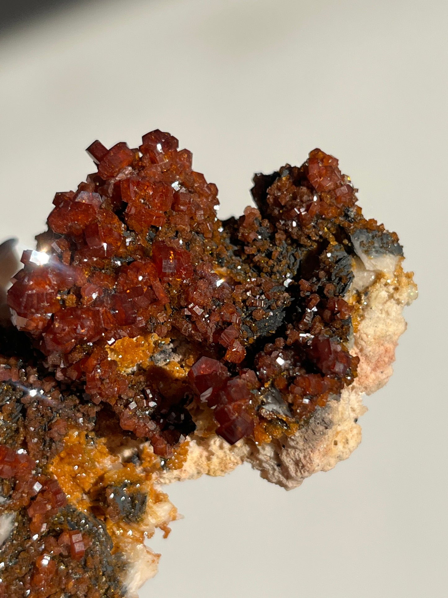 Vanadinite on Barite Specimen F