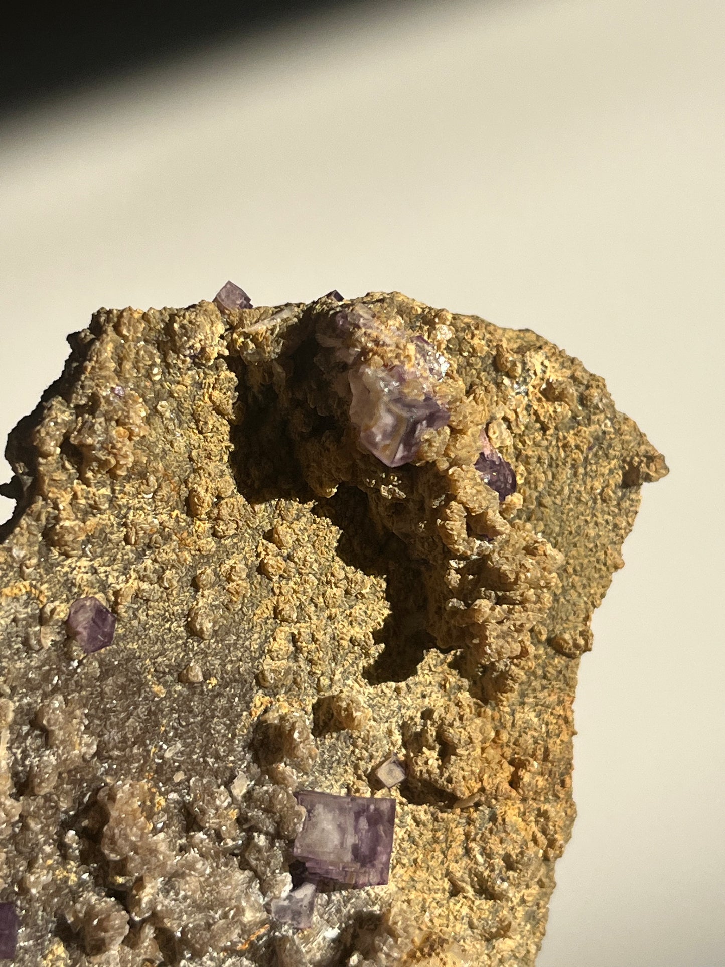 Yaogangxian Purple Fluorite Specimen with Intra Calcite Zoning A