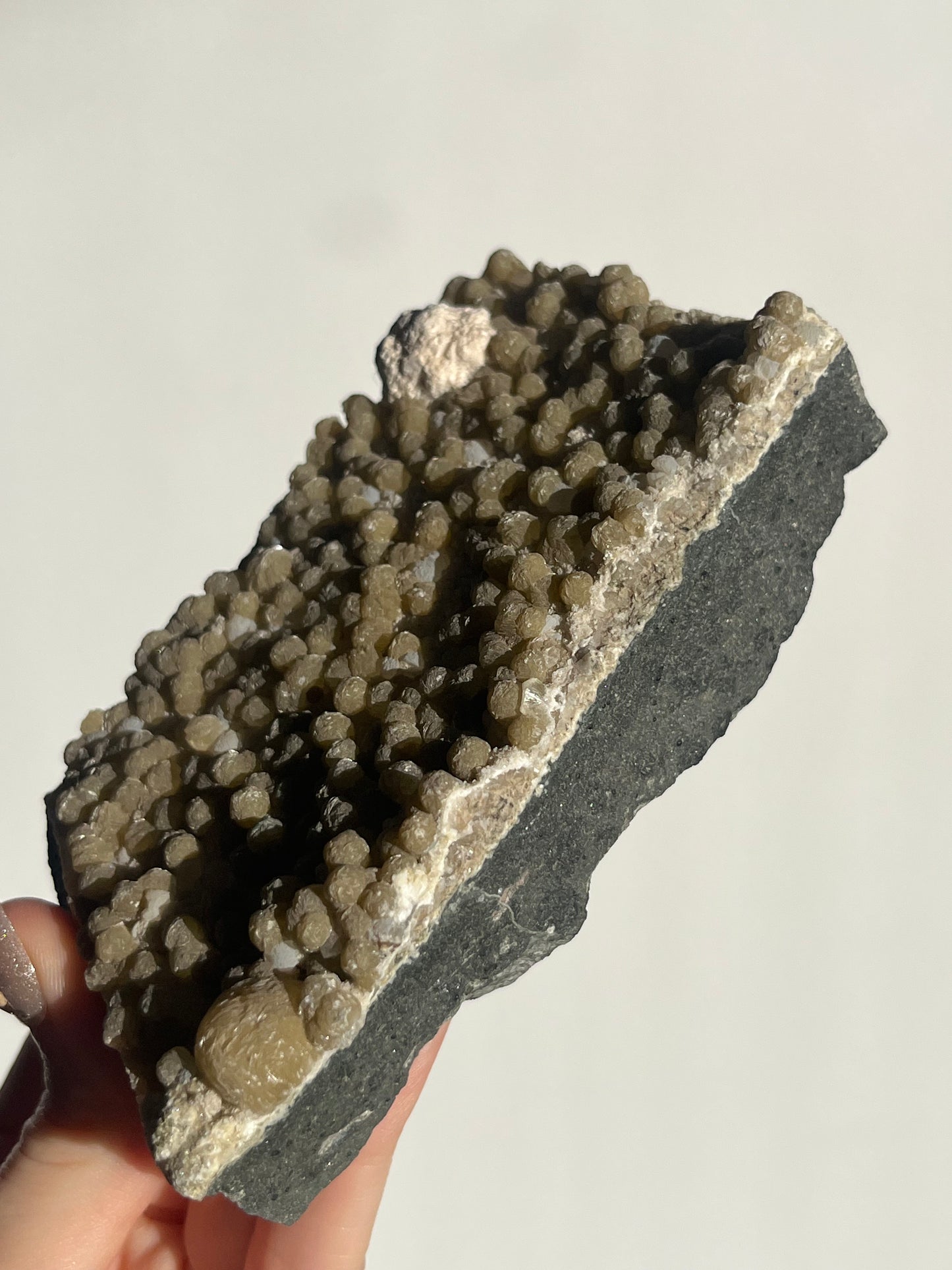 Yellow Gyrolite with Prehnite and Mordenite Specimen C