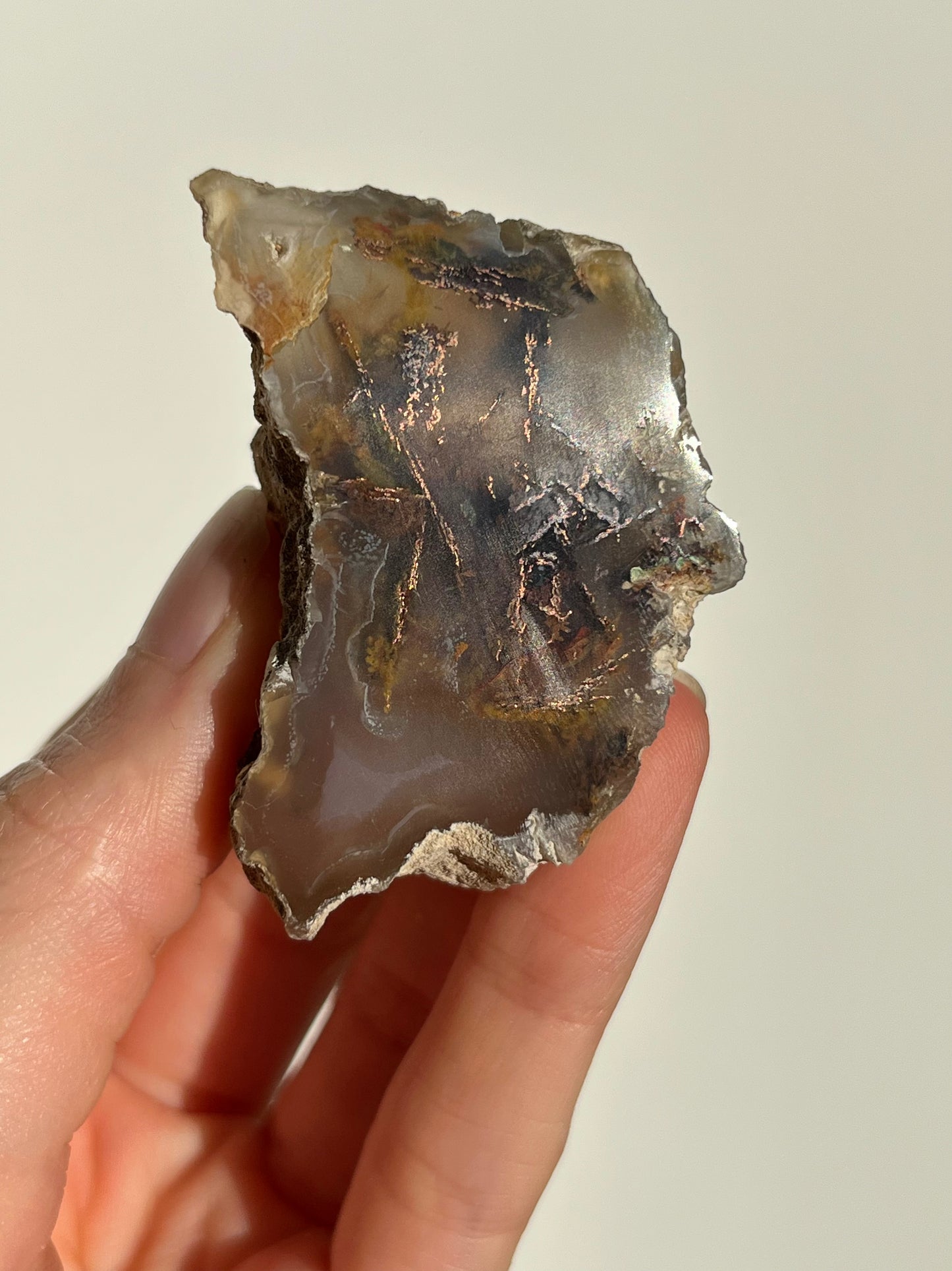 Native Copper & Chrysocolla in Chalcedony Specimen #9