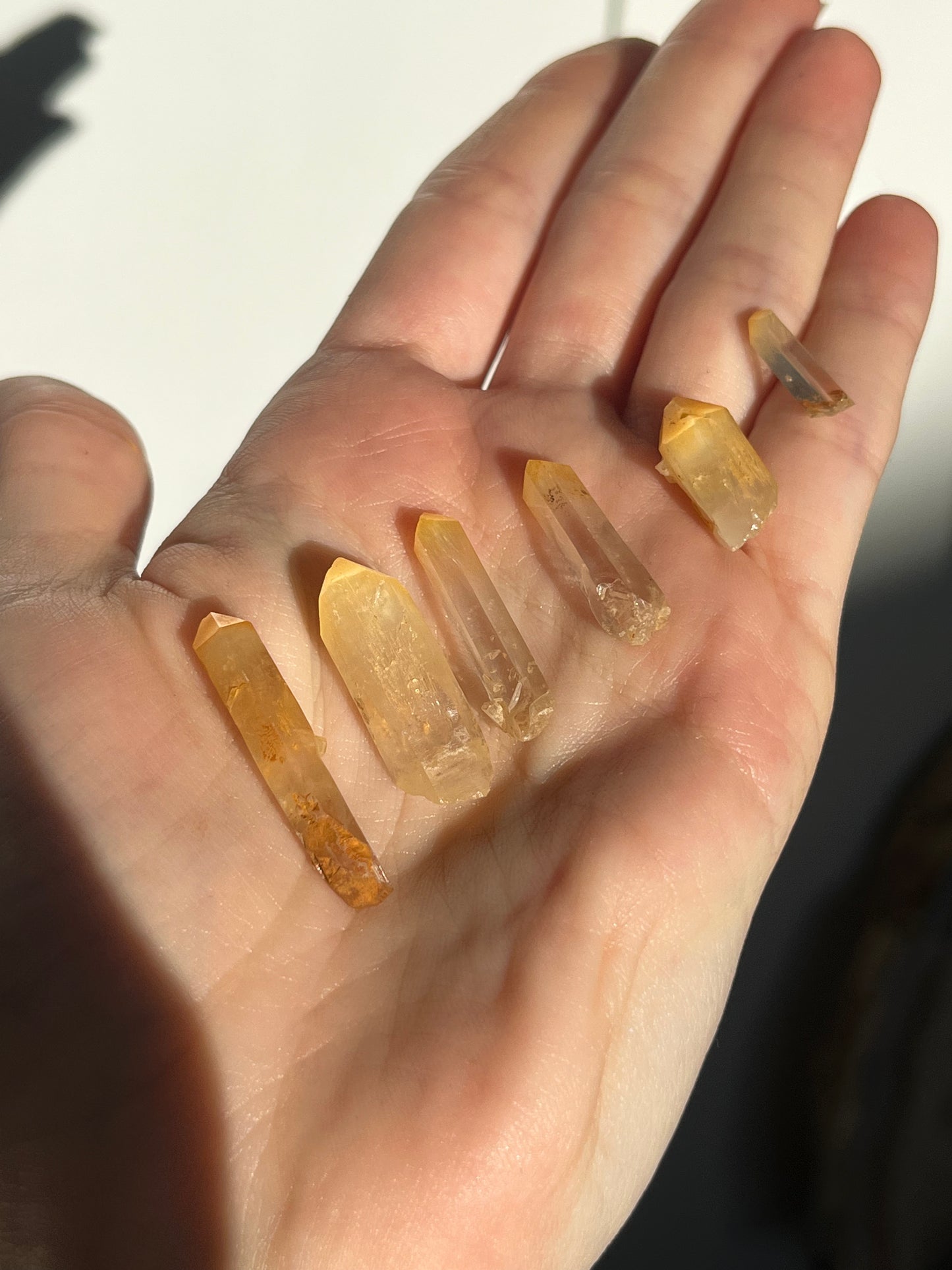 Mango Quartz Point Thumbnail Specimen (Intuitively Chosen)