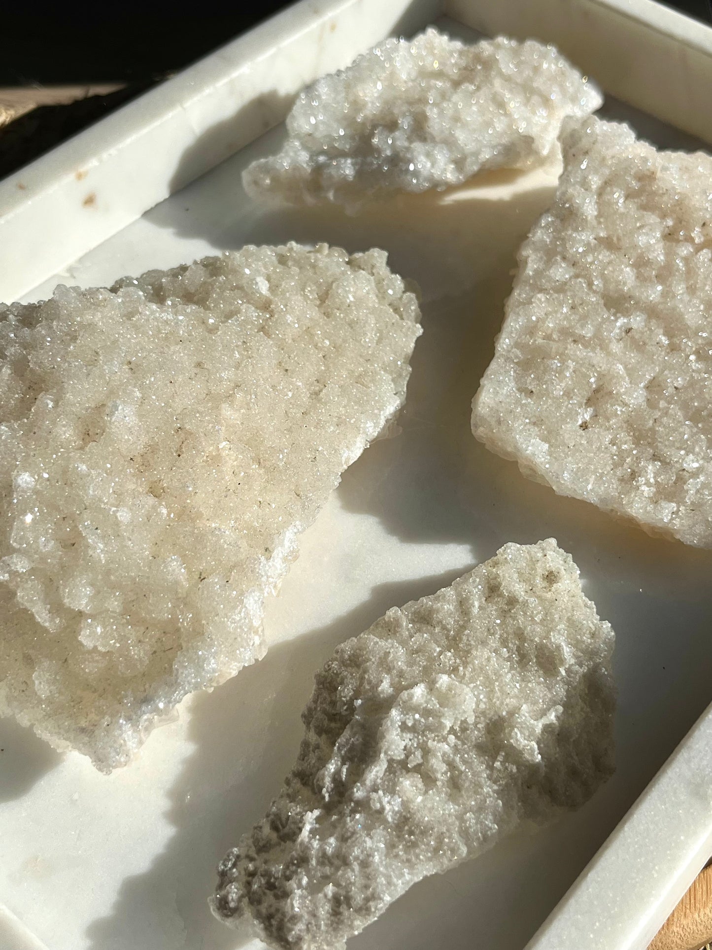 Druzy Apophyllite Crust Cluster w/Stilbite Inclusions