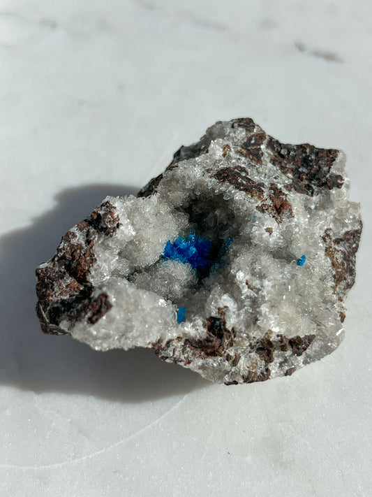 Cavansite Specimen on Zeolite-Basalt Matrix #55