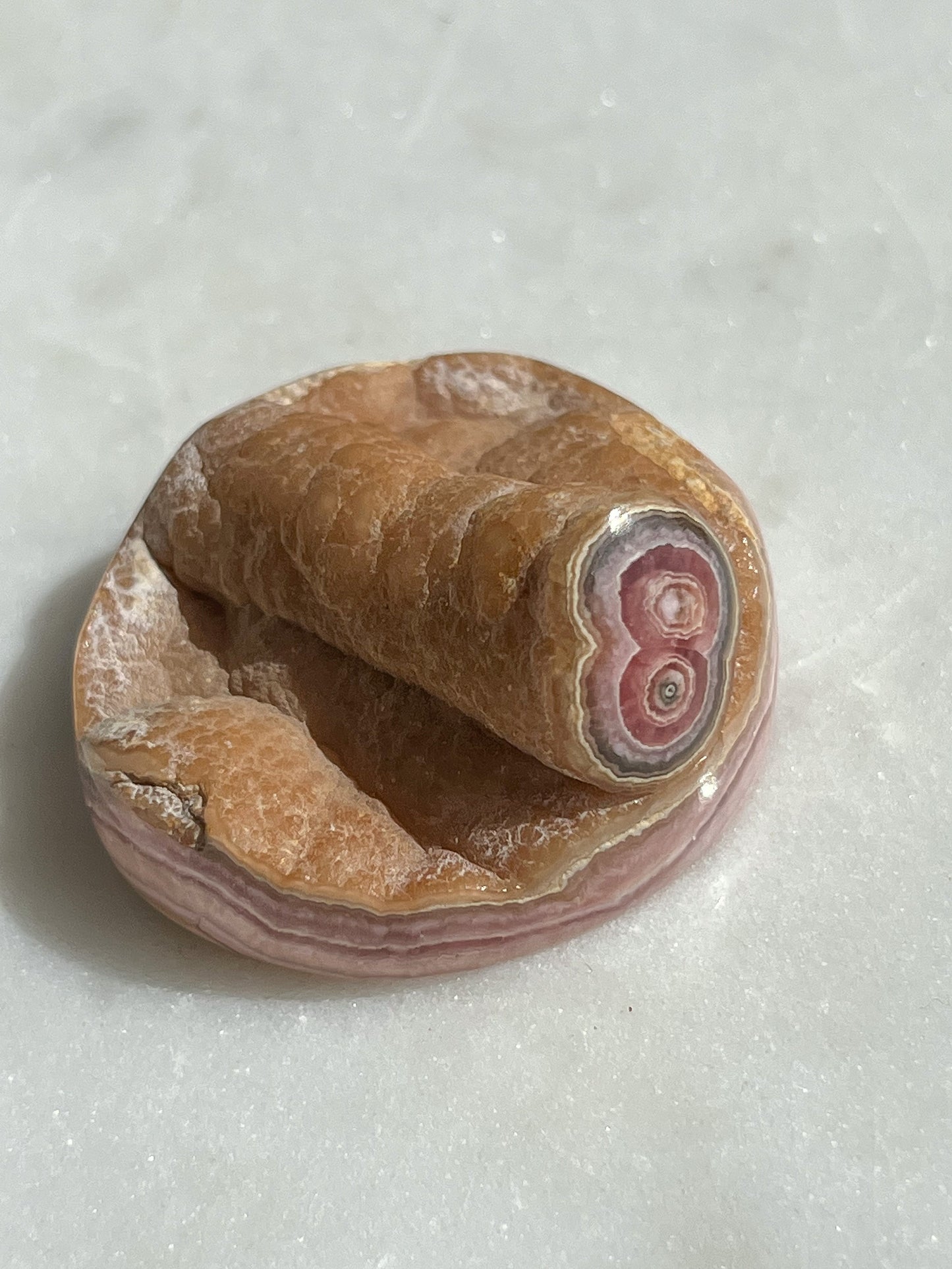 Rare 1980s Rhodochrosite “Cannonball” Polished Stalactite Specimen #39