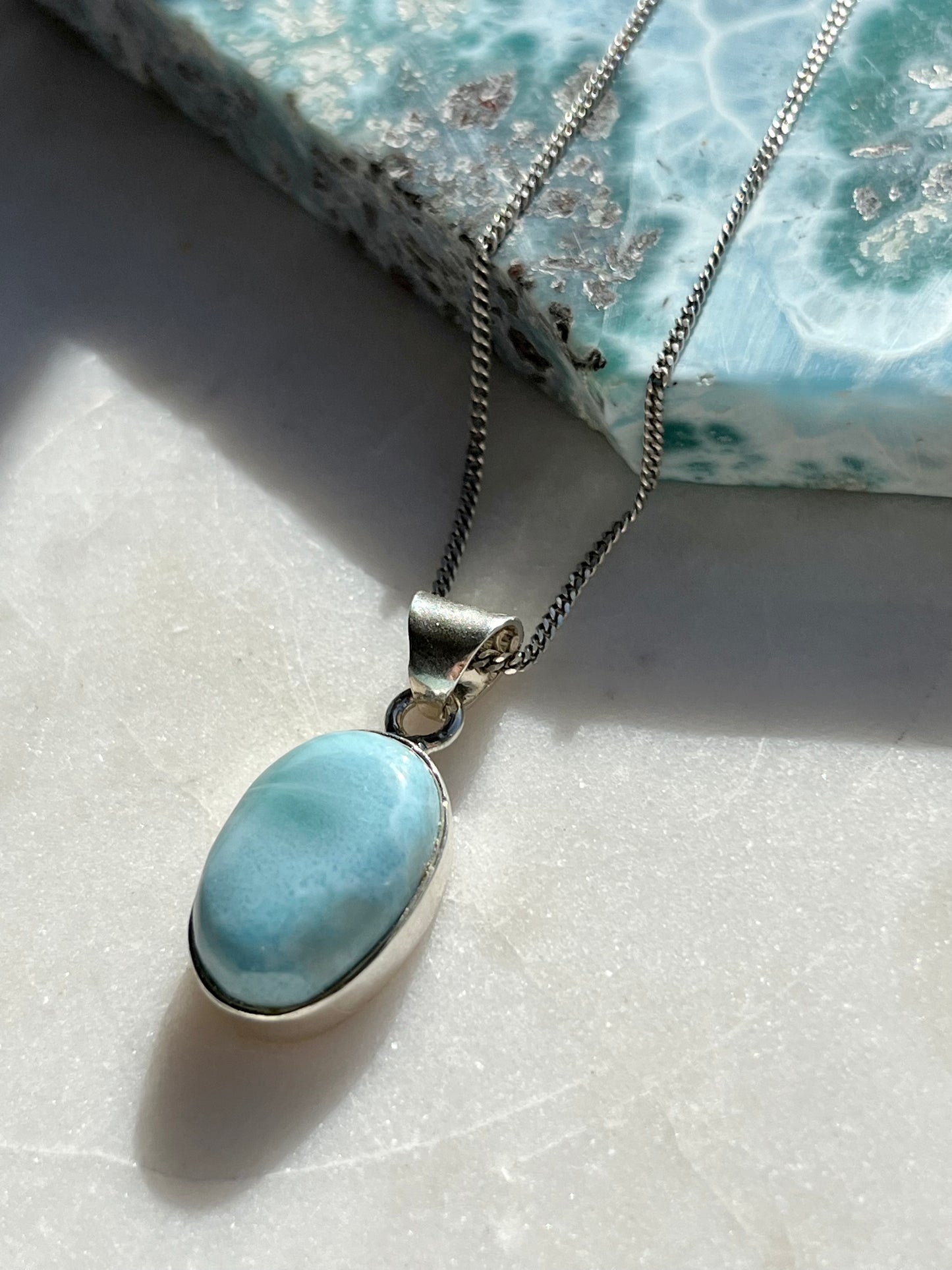 ‘Dream’ Larimar Sterling Silver Pendant #3