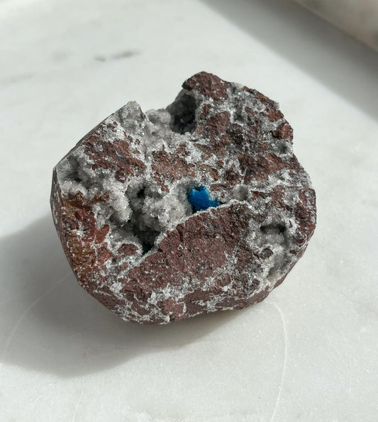 Cavansite Specimen on Zeolite-Basalt Matrix #4